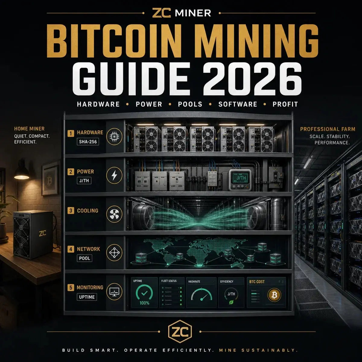 Bitcoin Mining Guide 2026: Miners, Calculators, and Software ZhenChainMicro