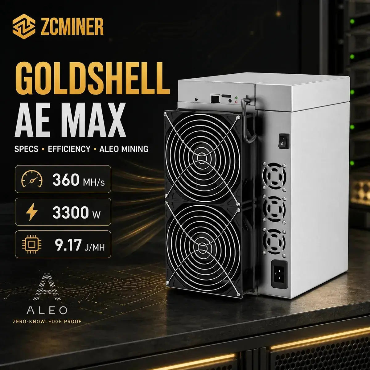 Goldshell AE MAX Review: Specs, Efficiency, and Aleo Mining ZhenChainMicro