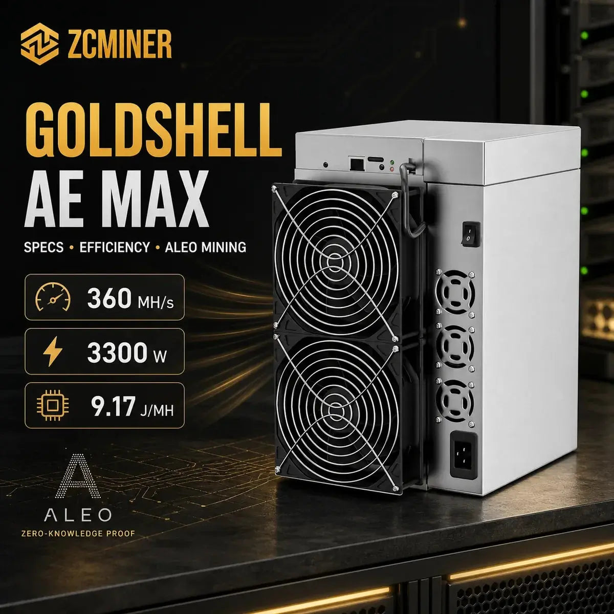 Goldshell AE MAX Review: Specs, Efficiency, and Aleo Mining ZhenChainMicro