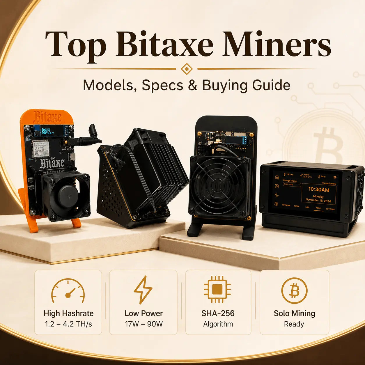 Top Bitaxe Miners Compared: Models, Specs, and Buying Guide