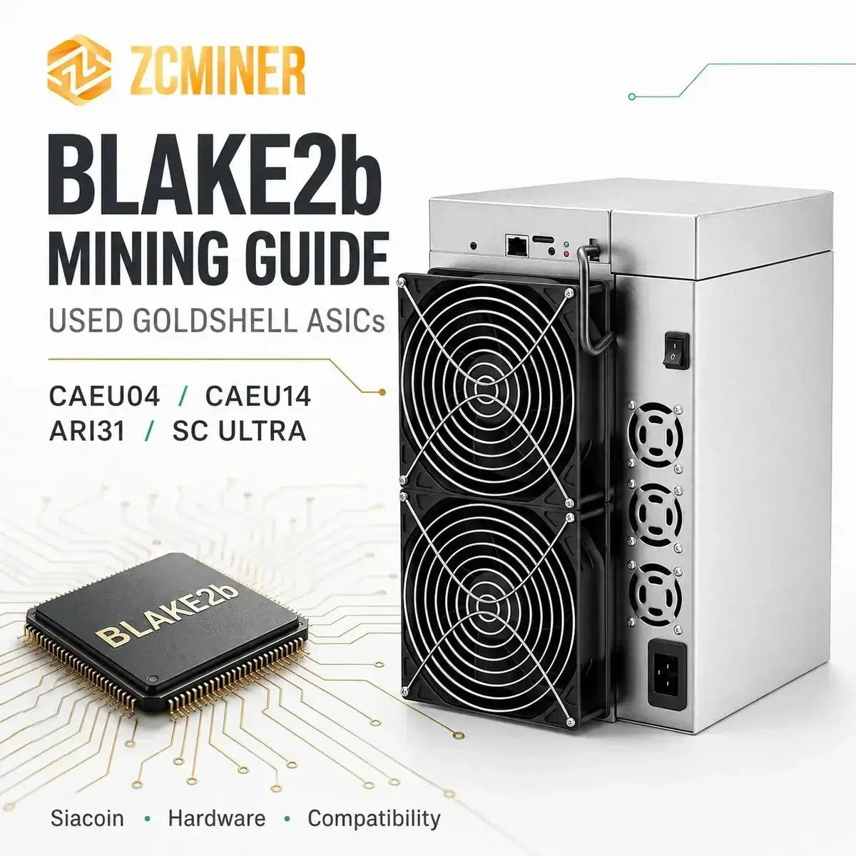 Used Goldshell BLAKE2b Miners: CAEU04, CAEU14, ARI31 and SC ULTRA ZC Miner