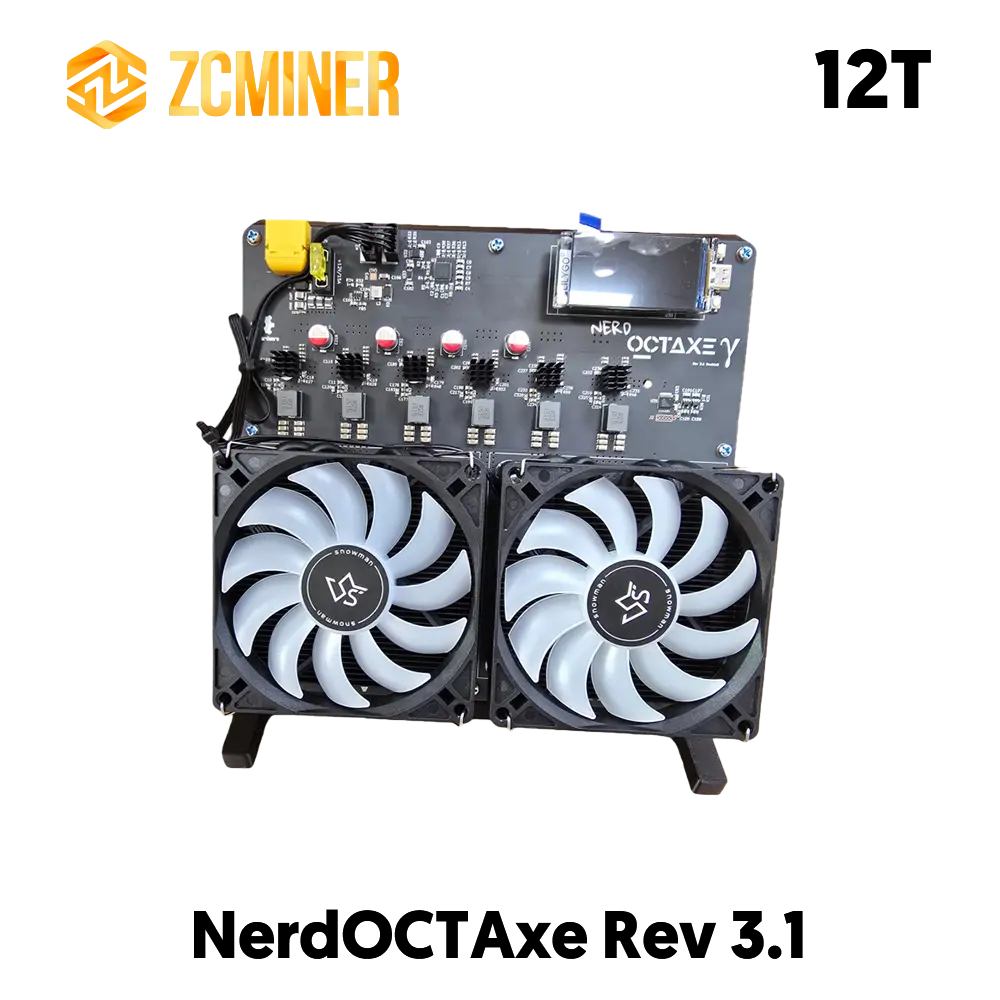 NerdMiner NerdOCTAxe Rev 3.1 (12Th/s) Bitcoin Solo Miner